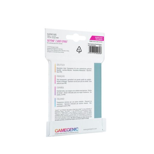 Pochettes – GAMEGENIC – PRIME MAGENTA – 60 SCYTHE Sleeves – 72 x 112 mm – Image 2
